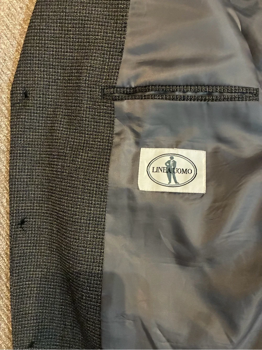 Linea UOMO gray micro-pattern casual men’s coat or blazer size 43R